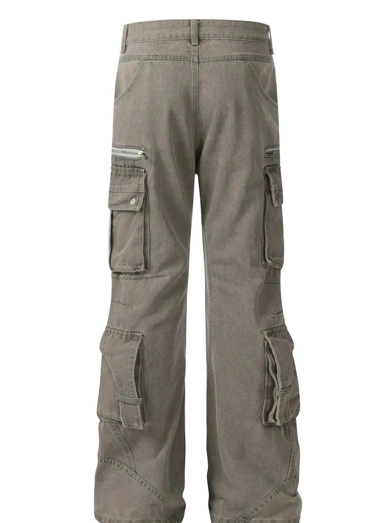 Men's Multi-Pocket Cargo Wide Leg Jeans